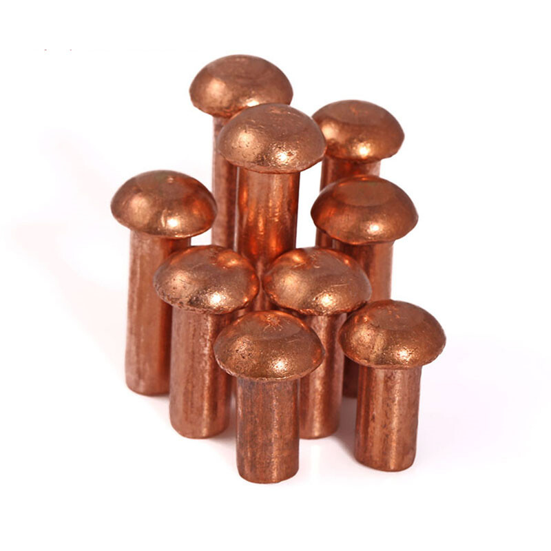 M5 5mm Button Round Head Solid Copper Rivet Knurled Rivet Nut Inser nuts gallery