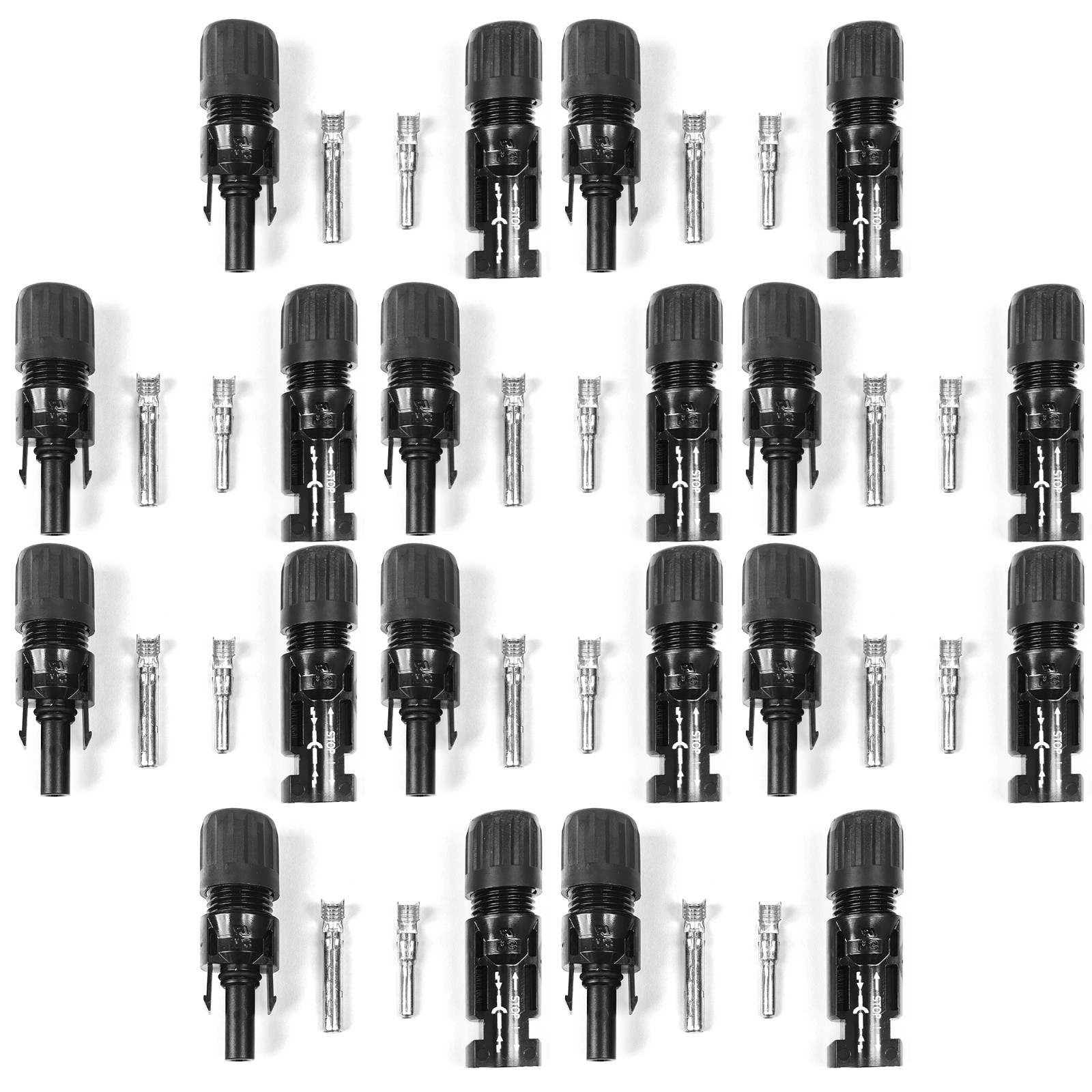 Staubli MC4 PV Solar Panel Cable Connector 10 Pairs for 8 AWG - Made in USA gallery