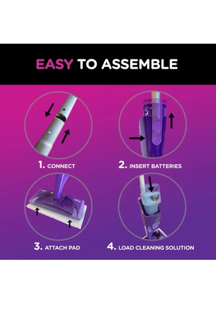 Swiffer WetJet Starter Kit Double Nozzle 16.9-fl oz Spray Mop NEW gallery
