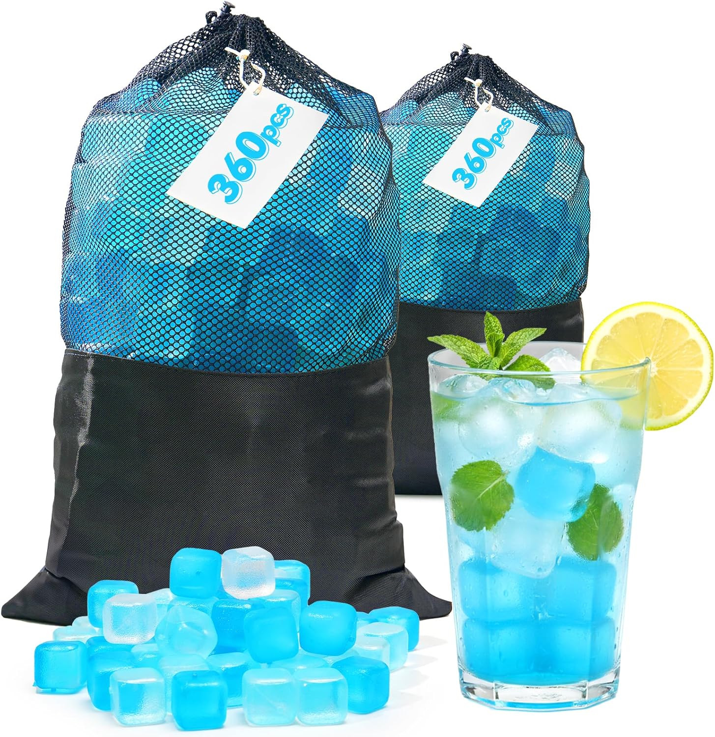 360 Pack Reusable Ice Cubes for Drinks, Bpa-Free Ice Packs for Lunch Boxes, Cool gallery