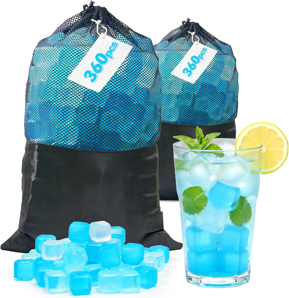 360 Pack Reusable Ice Cubes for Drinks, Bpa-Free Ice Packs for Lunch Boxes, Cool
