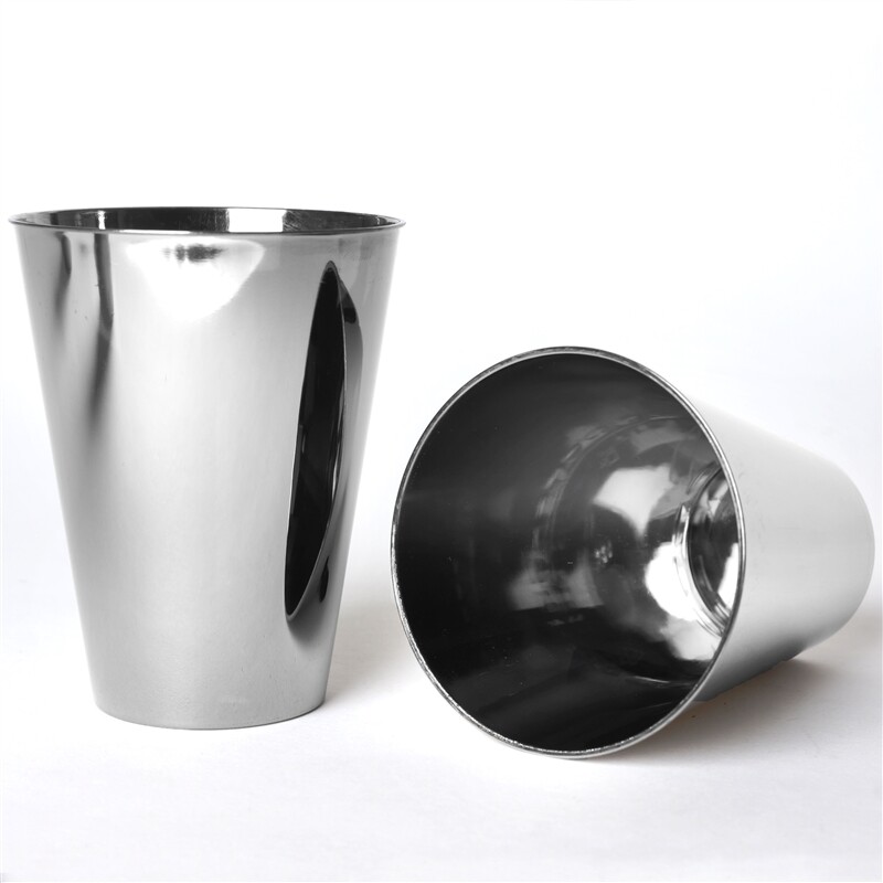 Hard Plastic 7-Ounces SILVER WINE GLASSES TUMBLERS Party Disposable TABLEWARE gallery