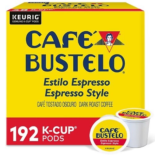 Café Bustelo Espresso Style Dark Roast Coffee K-Cup Pods, 192 Count gallery