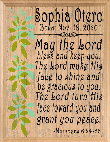 Personalized Nursery Wall Art Custom Newborn Baby Boy or Girl Christian Decor gallery