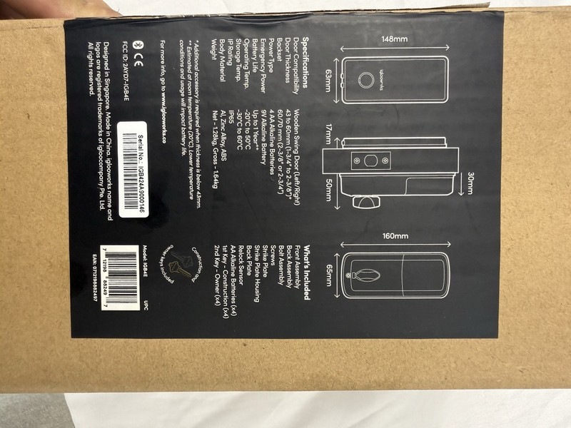 iglooworks Deadbolt 2E Smart Keypad Deadbolt Lock, Black Matte Wi-Fi/Bluetooth gallery