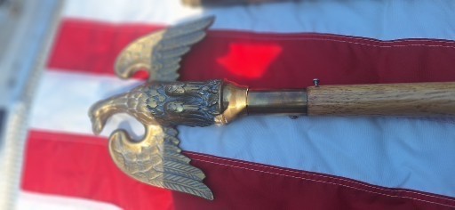American solid brass Eagle. US Made 7 1/2" X 6 1/2" 3 pounds. (EAGLE ONLY.) gallery