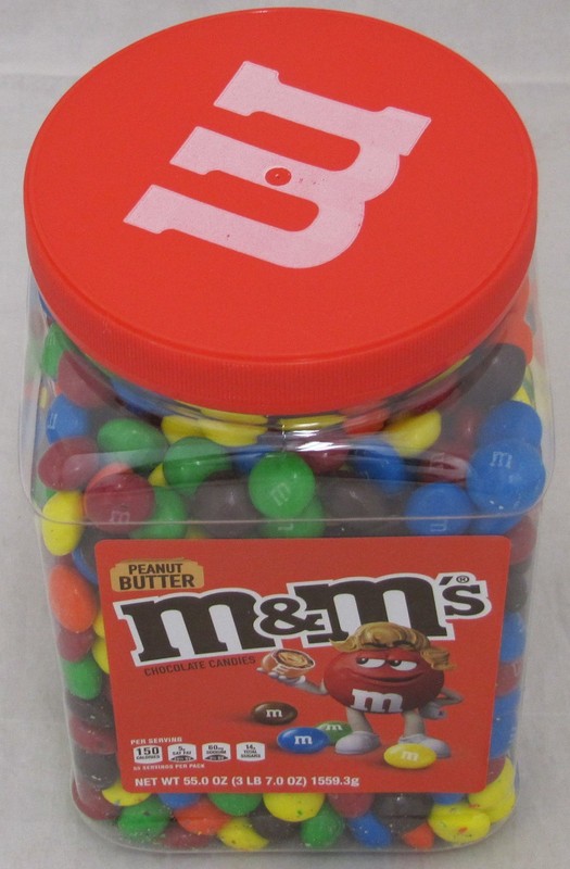 M&Ms Peanut Butter Candy 55 oz Jar M&M's M & M Chocolate Candies Tub Bulk 3.43LB gallery