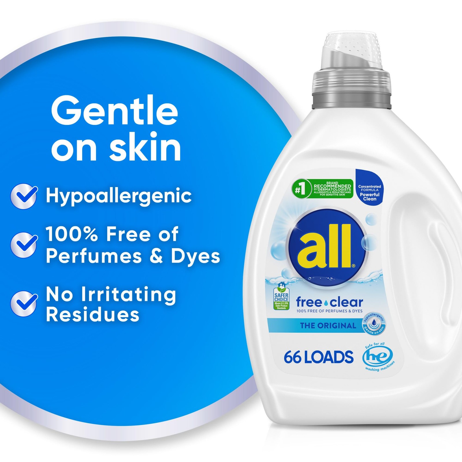 free clear, Original, Liquid Laundry Detergent for Sensitive Skin, Unscented ... gallery