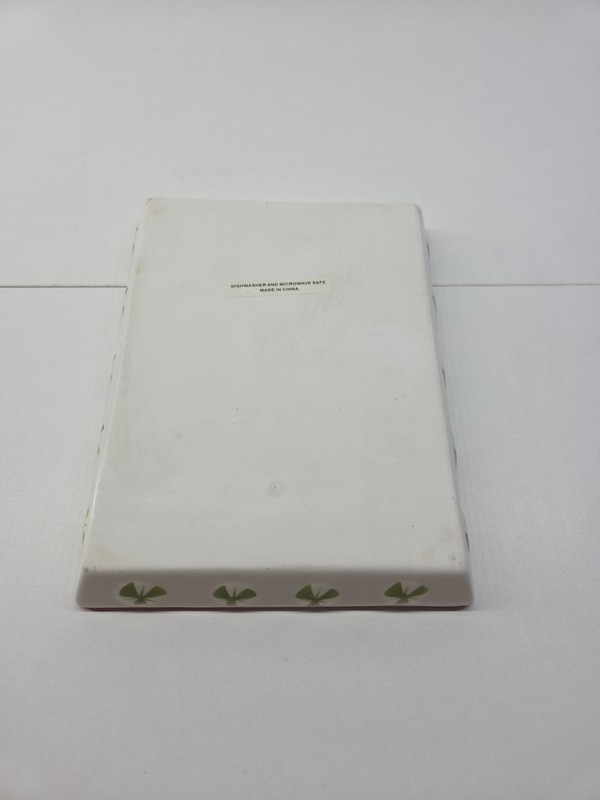 Square ceramic snowman plate - Great Shape - 8x6 - Zero Chips Or Scratches gallery
