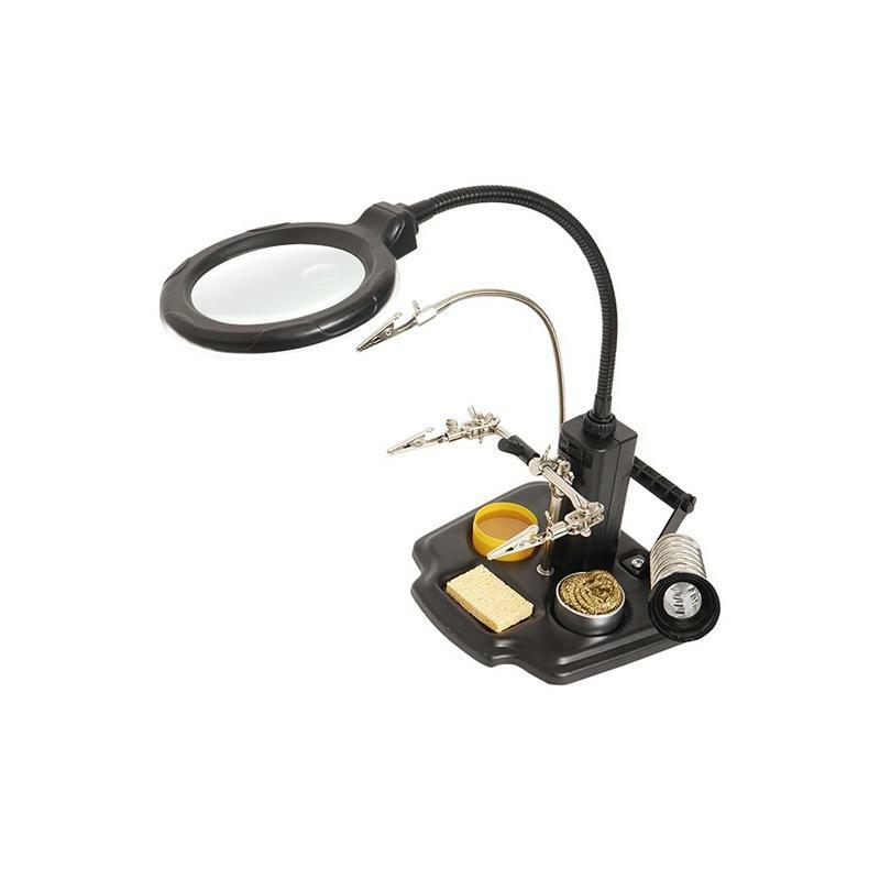 Pro'sKit SN-396 Soldering Helping Hands w/LED Maginifier gallery