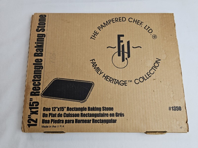 Pamperd Chef 12 x 15 Rectangular Baking Stone - Pizza - Cookie Stoneware Baker gallery