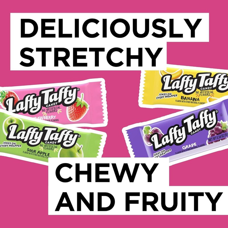 Laffy Taffy Candy, Assorted Fruit Flavors, Individually Wrapped Mini Bars, 6oz gallery