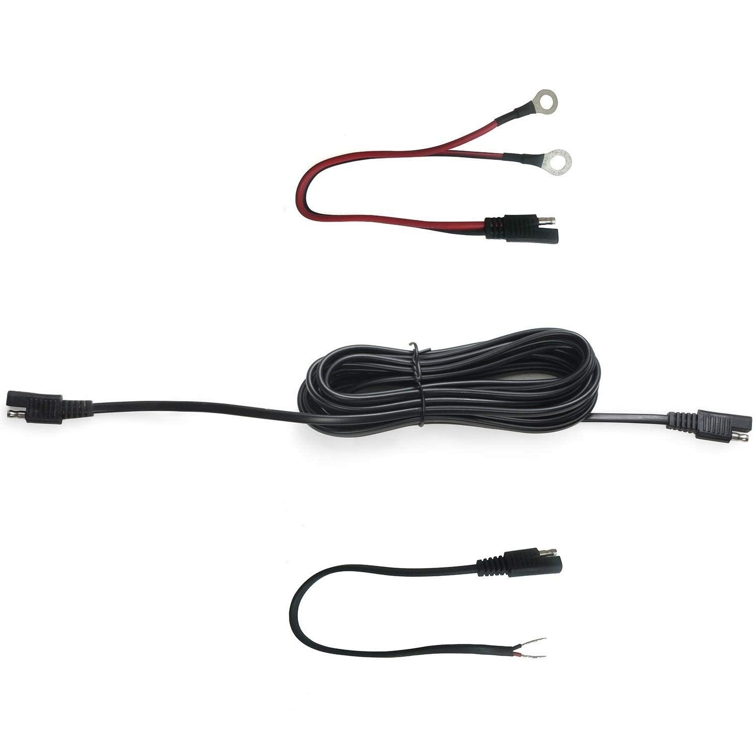 Sunway Solar 16FT Battery Charger Extension Cable SAE 3 Connectors, black gallery