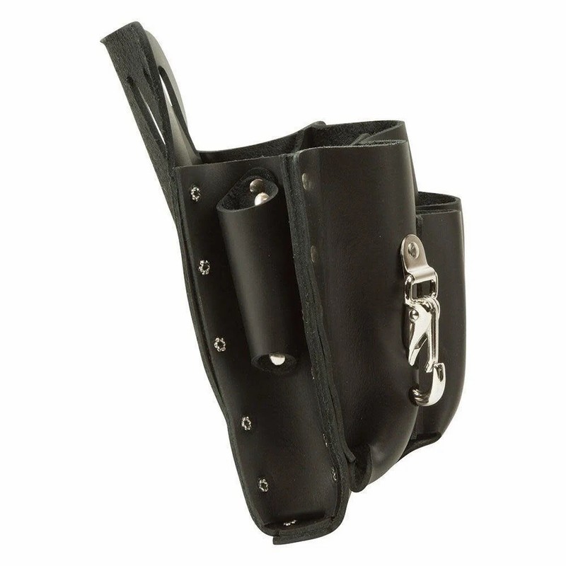 Klein Tools 5164 Leather Tool Pouch w/ Belt Clip, Black, Adjustable gallery