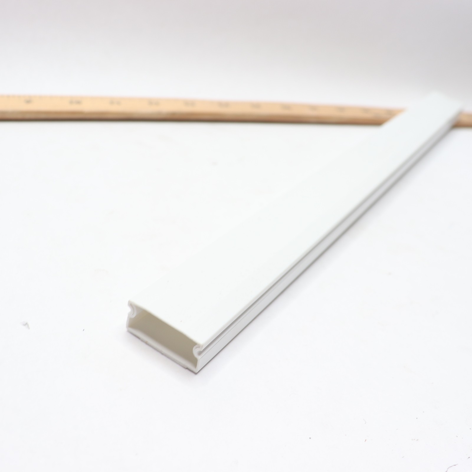 TV Cable Cord Cover Hider Plastic White 15.7" X 1.18" X 0.6" gallery
