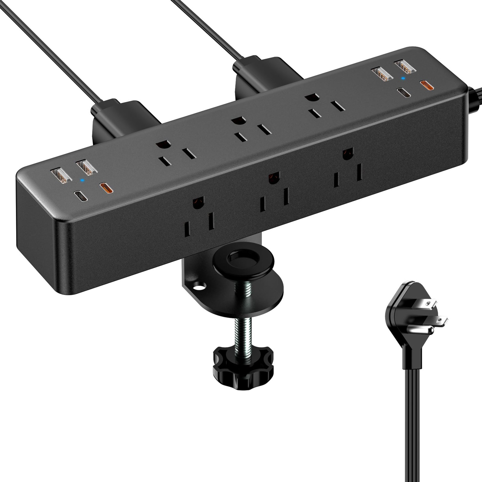Desk Clamp Power Strip 10FT Fast Charging Station USB C Surge Protector Outlet gallery