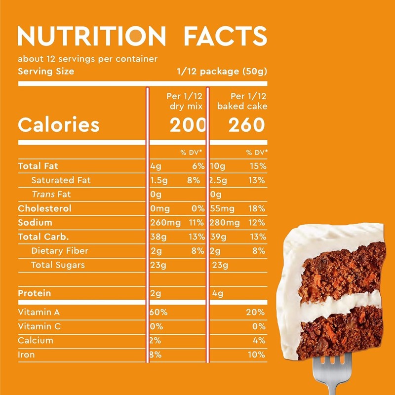 Carrot Cake Baking Mix Moist Dessert 15.25oz gallery