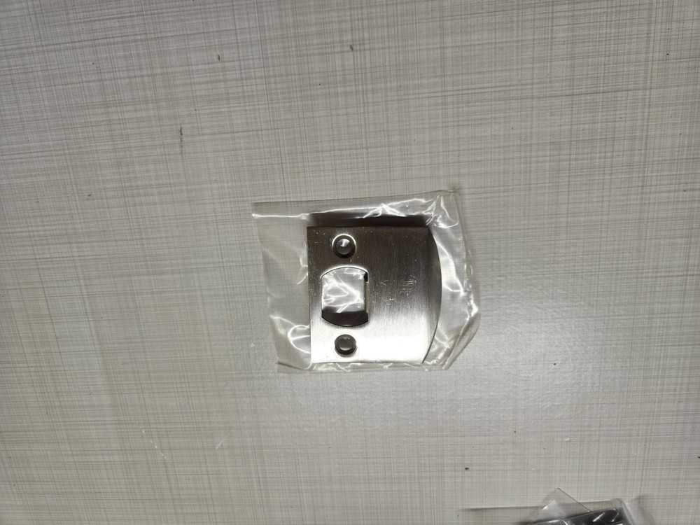Emtek 86086 US15 Solid Brass Extended Lip Strike - Satin Nickel Square Corner
