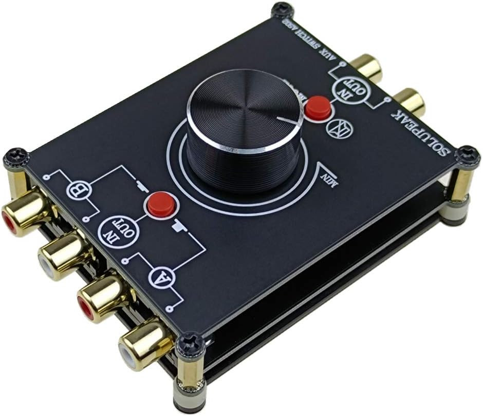 2-Way Stereo L/R RCA Switch Selector 2 in 1 Out Audio Passive Signal Switcher gallery