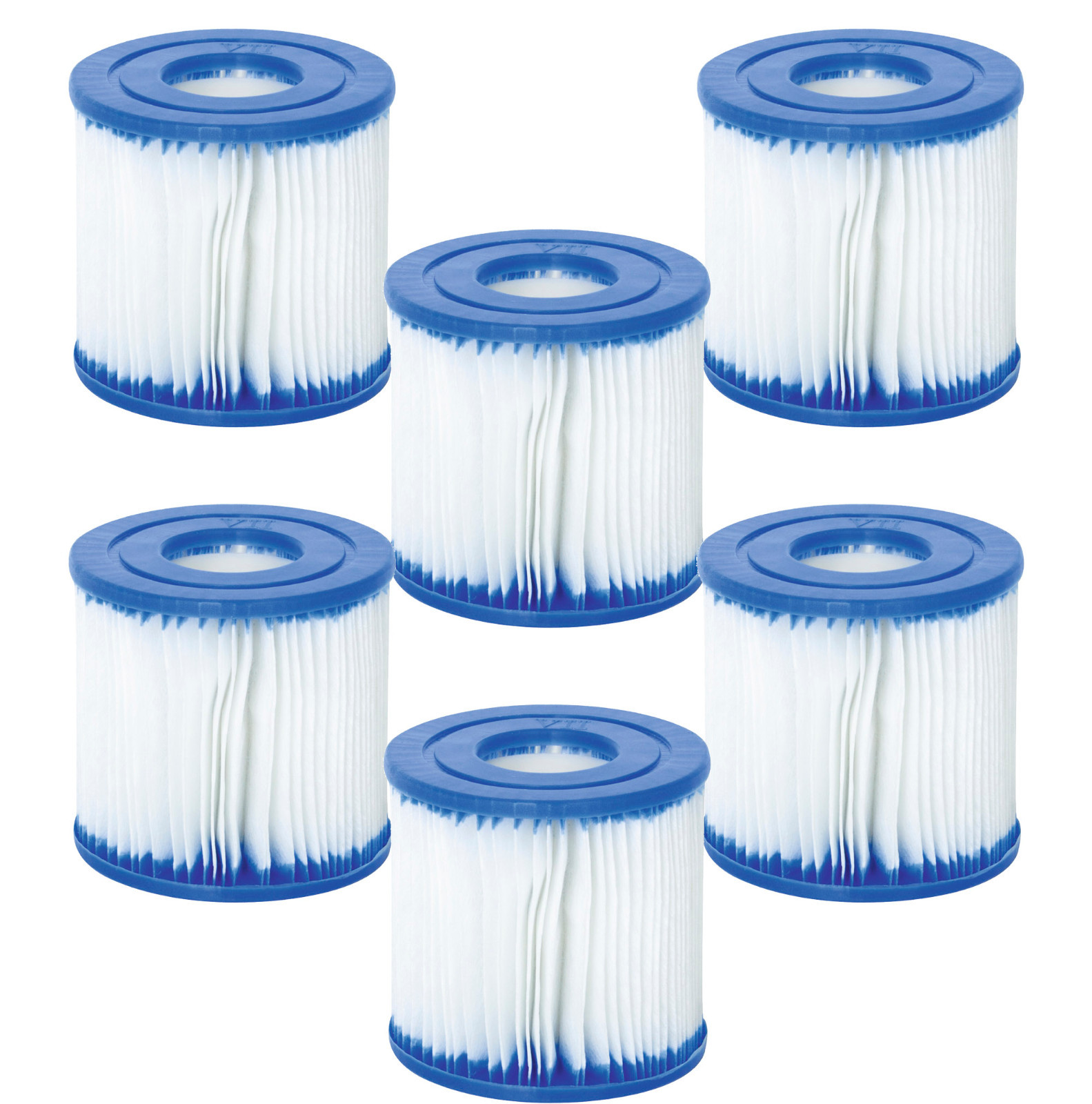 BESTWAY COLEMAN POOL I FILTER 330 PUMP REPLACEMENT CARTRIDGE 6 PACK 58093 gallery