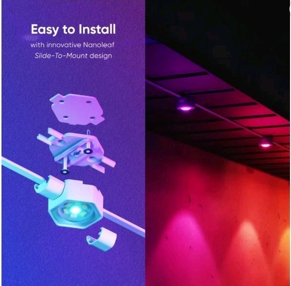 New Nanoleaf Smart Multicolor Permanent Outdoor Lights Smarter Starter Kit 100ft gallery