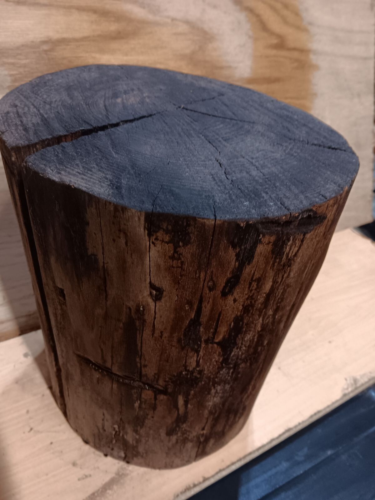 Tree Stump Stool, Rudtic, Natural Edge Side Table End Table, Stand 13 Inches Tal gallery