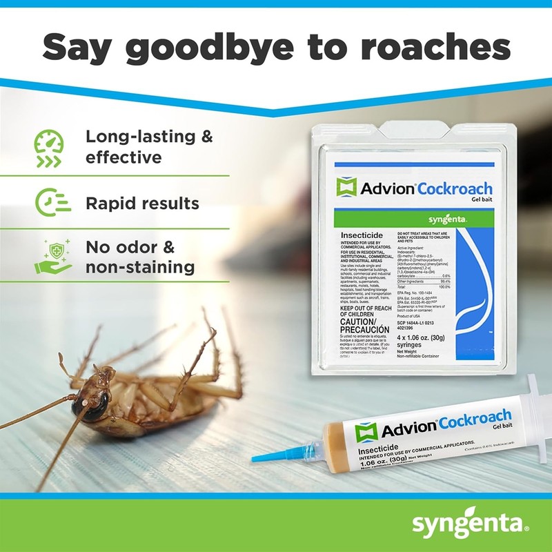 Syngenta Advion Roach Killer / Cockroach Gel Bait (Comes with Plunger and Tips) gallery