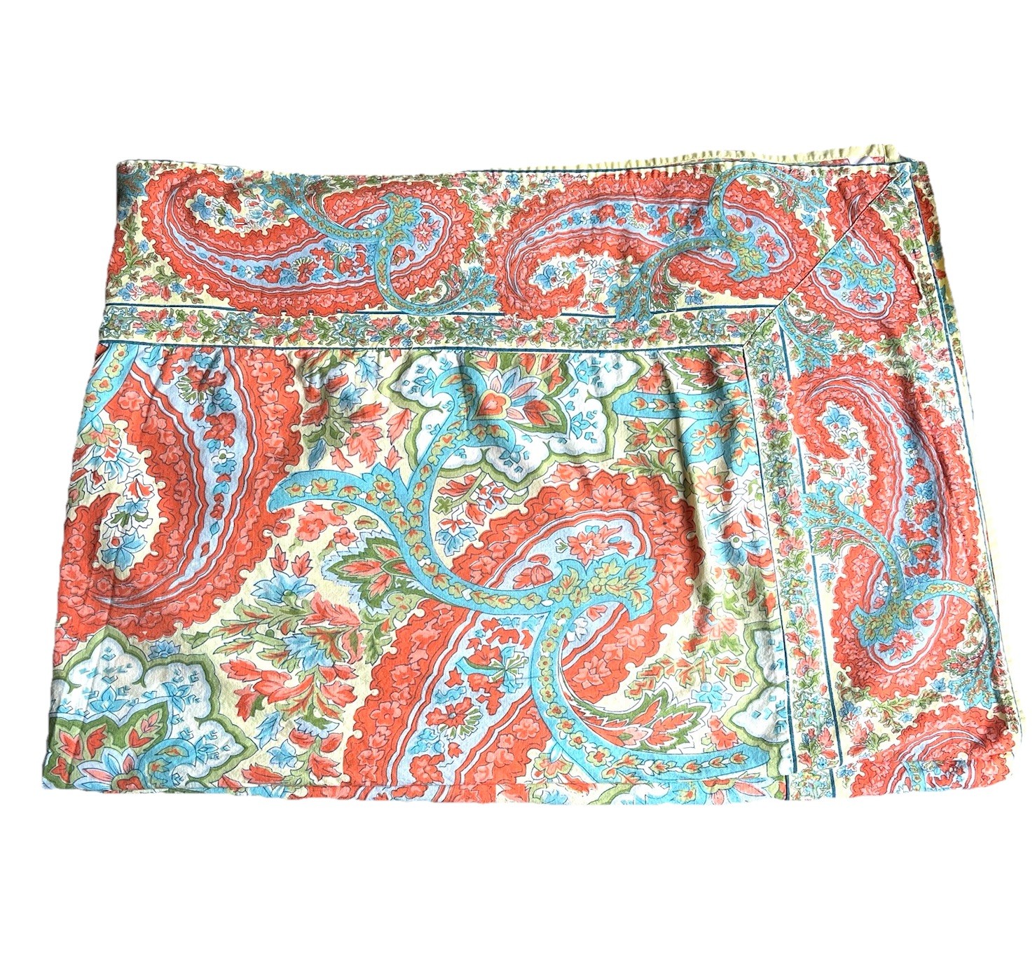 April Cornell Now Designs Rectangle Paisley Table Cloth Coral Yellow 84x120” gallery