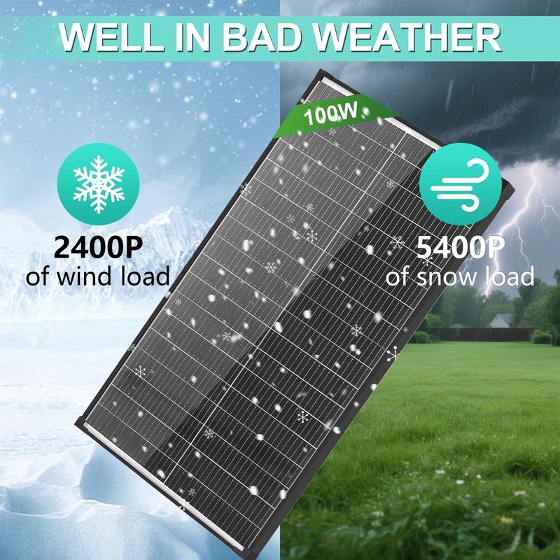 400W Bifacial Solar Panel Mono N-Type Charging Off-Grid Battery Power RV Boat US gallery