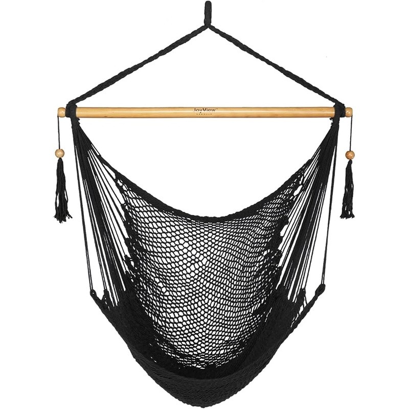 Extra Large Hammock Chair Portable Hanging Rope Durable Hardwood Spreader Bar US gallery