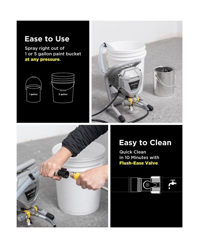 MaXpray M1 Airless Paint Sprayer, Highly Efficient Thinning-Free Minimal Over... gallery