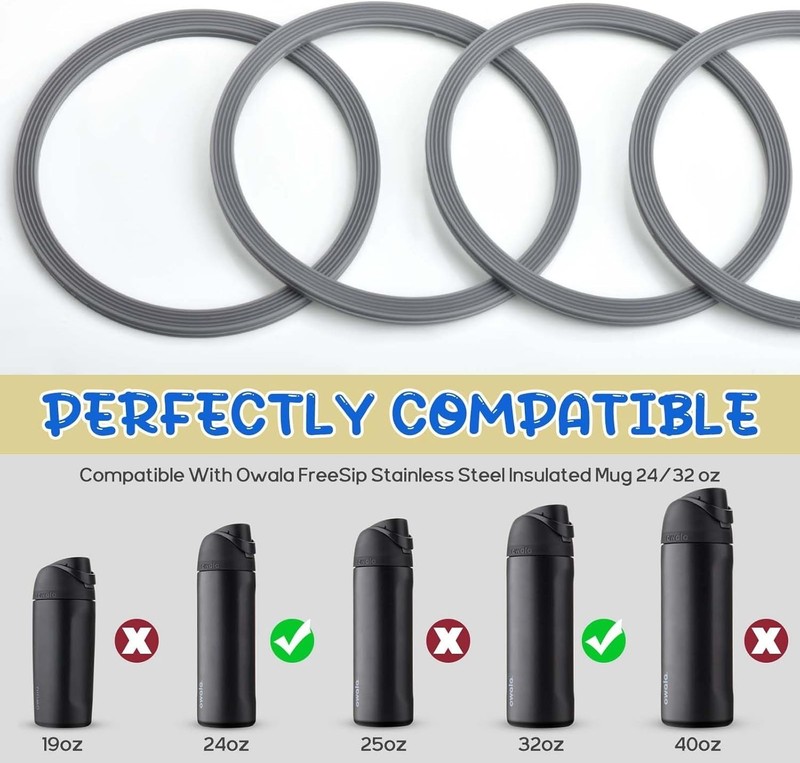 High-Quality Rubber Replacement Seals for Owala FreeSip Water Bottles gallery