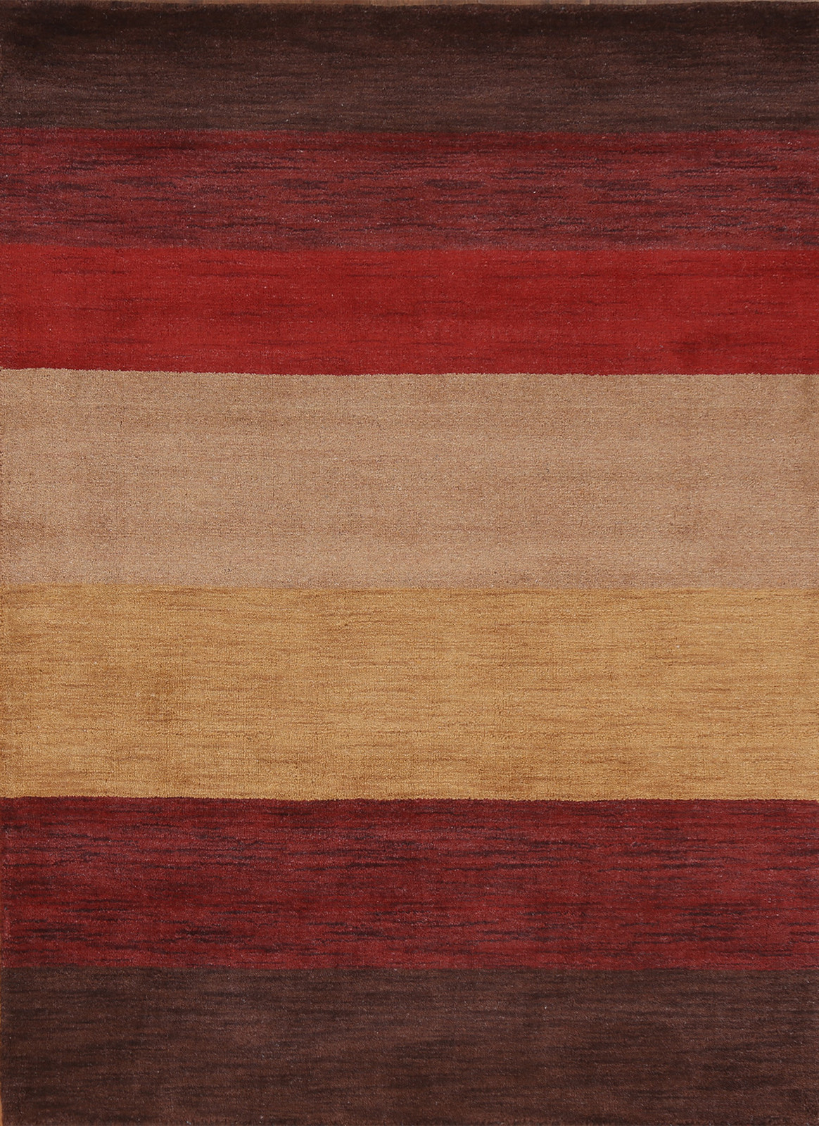 Multicolor Handmade Contemporary Wool Carpet Striped Modern Gabbeh Rug 4x6 Ft gallery
