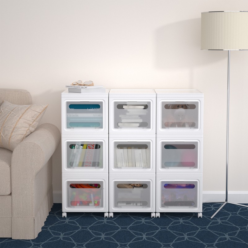 3Pcs 30QT Large Stackable Storage Bins with Lid, Plastic Closet Organizer gallery