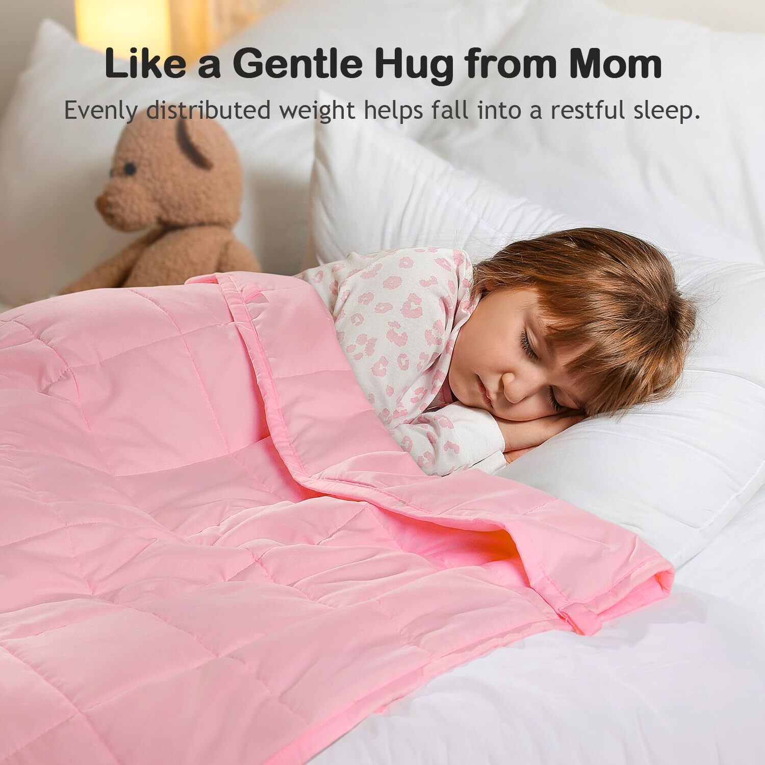 5 lbs Small Pink Weighted Throw Blanket 36x48 inches Breathable Washable gallery