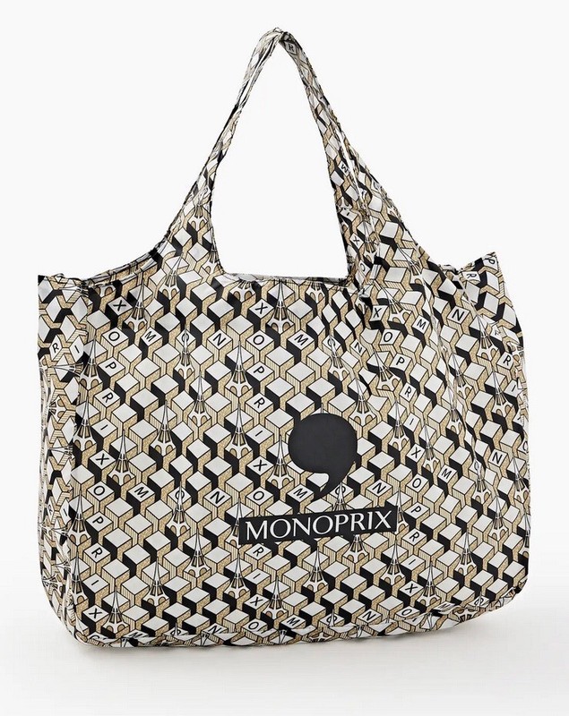New Monoprix Paris Reusable Folding Nylon Shopping Bag U Choose Pattern gallery