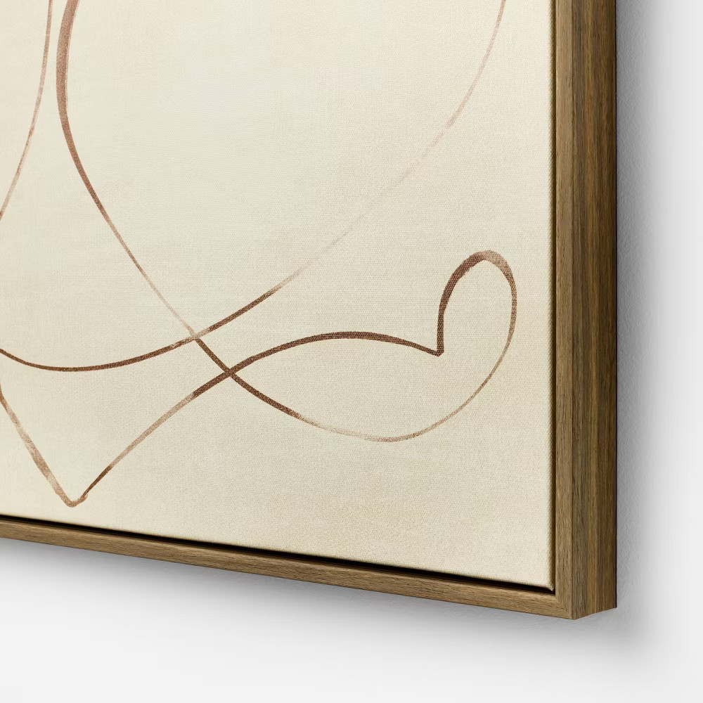 30"x30" Line Abstract Framed Canvas Wall Art - Threshold designed with Studio gallery