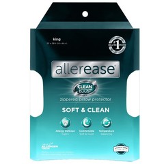 Soft & Clean Bed Pillow Cover Protector, King – Zippered, Allergy Defense