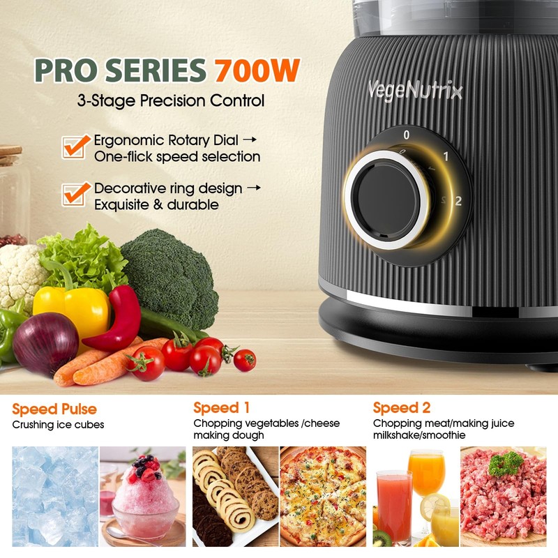 Food Processor and Blender Combo, 88 oz Food Chopper for Meat, Vegetable and ... gallery