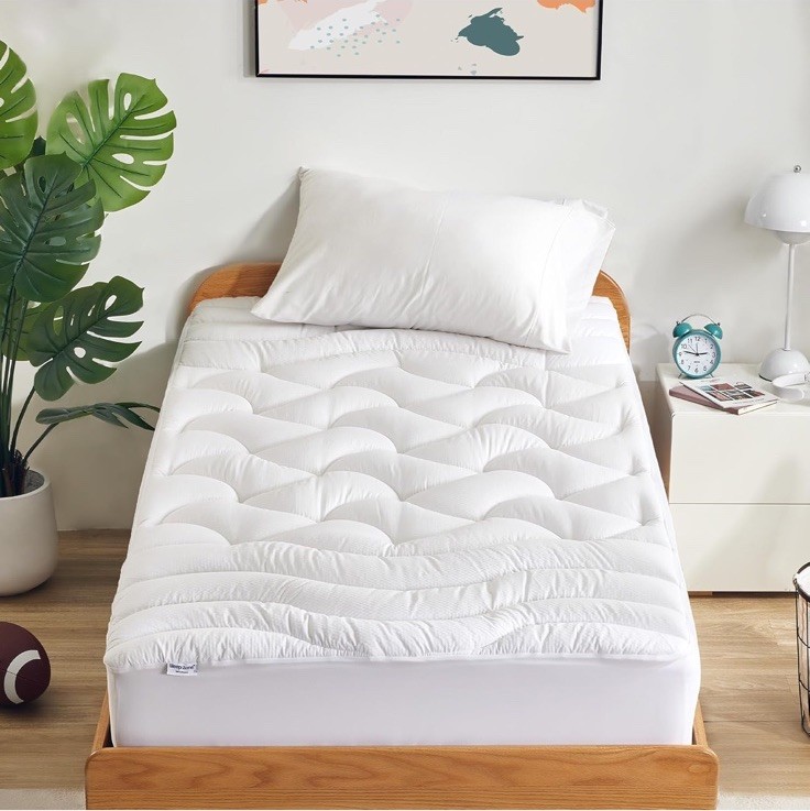 SLEEP ZONE Cooling Mattress Topper TwinXL Mattress Pad, Quilted Fitted Mattress gallery