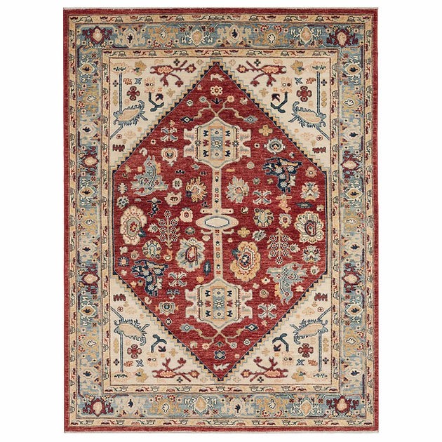 4.11 x 6.8 ft Hand Knotted Serapi Rug gallery