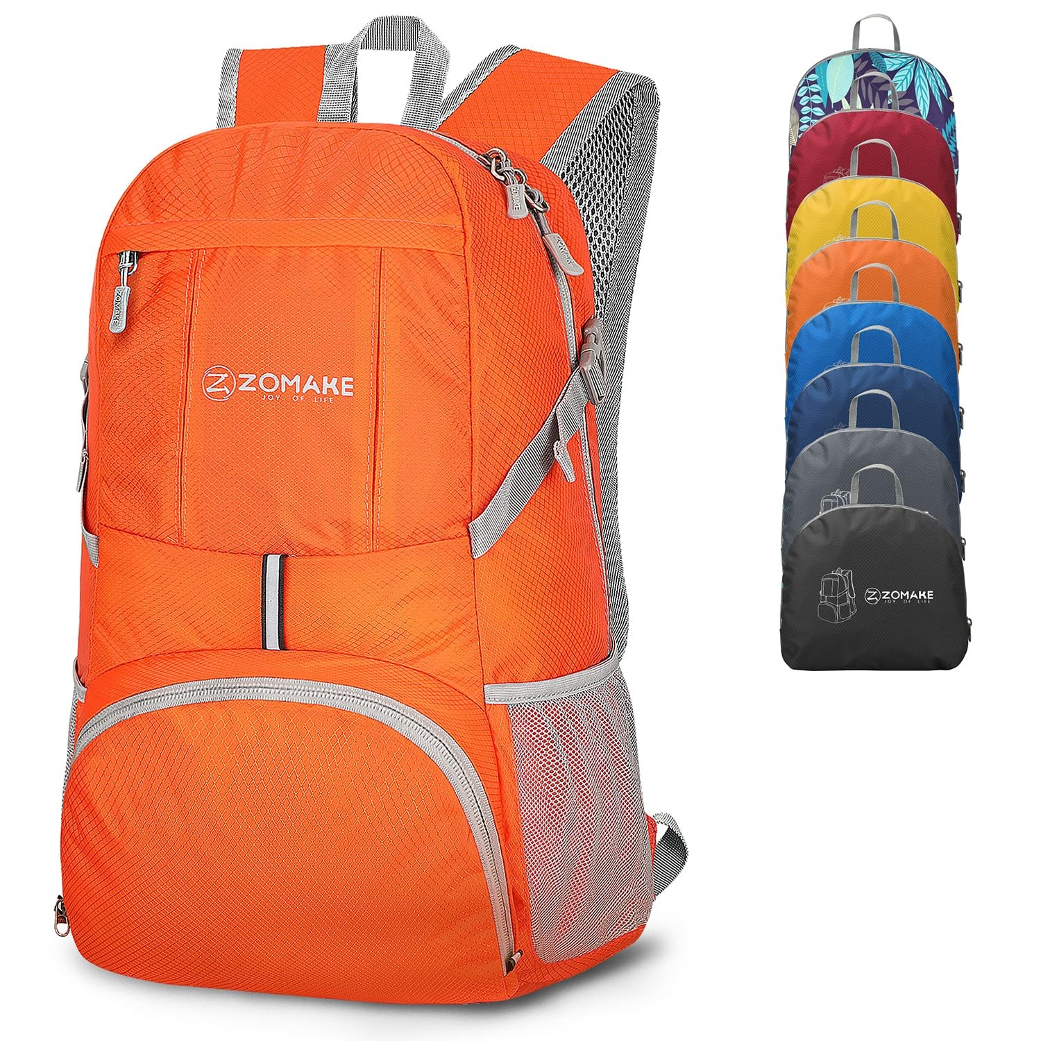 35L Lightweight Packable Backpack Foldable Water Resistant Hiking Bag Orange