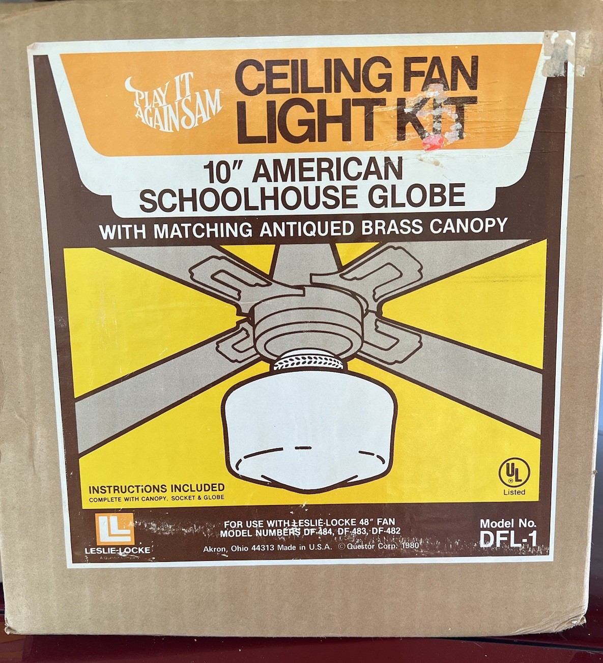 LESLIE LOCKE - DFS-1 Ceiling Fan Swag Lamp Canopy Chandelier Kit 20" 18 AWG Cord gallery