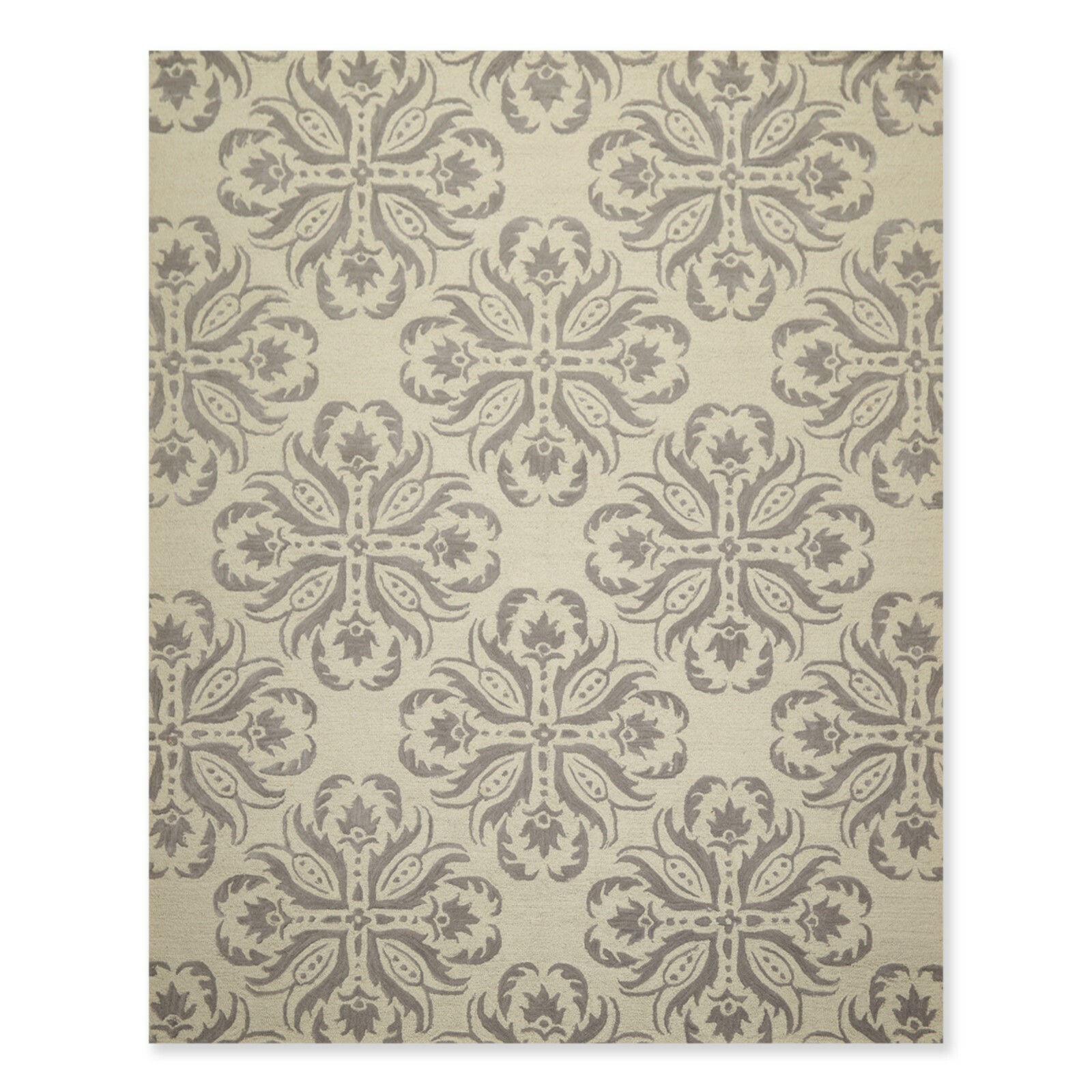 8' x 10' Handmade Wool Loop & Cut Pile Transitional Oriental Area rug 8x10 Beige gallery