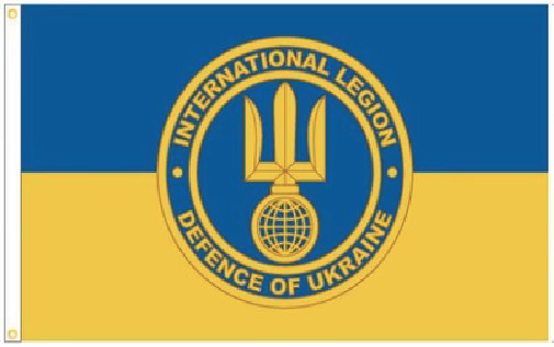 Ukraine Foreign International Legion Defense Force UFILDF Flag 3x5 Feet 100D gallery