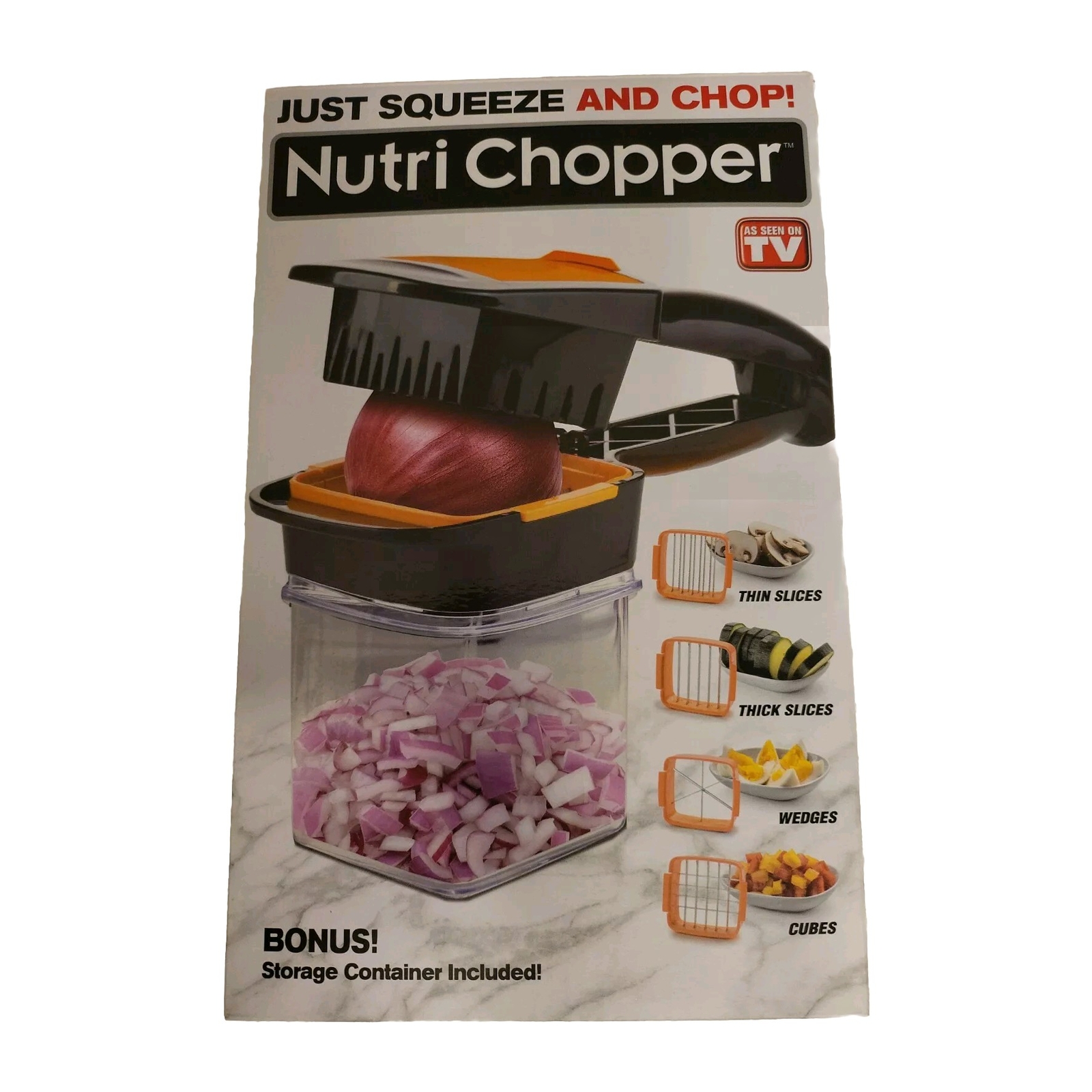 Nutri Chopper Kitchen Slicer 5-in-1 Handheld Just Squeeze & Chop 10X Quicker-L23 gallery