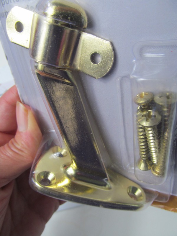 National Hardware Handrail Stair Step Brackets Metal Brass Finish 3 Lot Q4 gallery