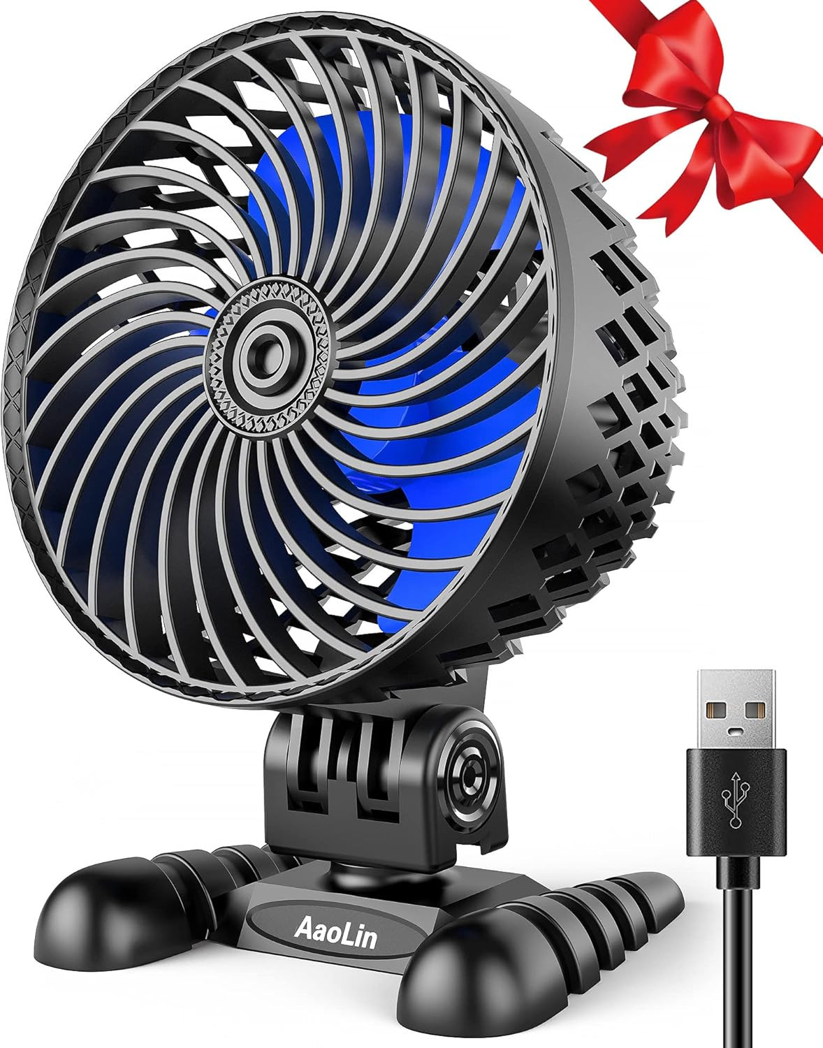 USB Desktop Small Fan, Stepless Speed Adjustment with Multiple Speed Levels, Por gallery