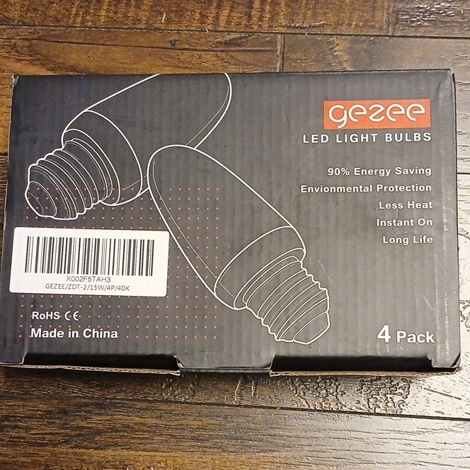 Gezee LED E26 14W 4000K Dimmable Energy Saving Light Bulbs 4-Pack CE RoHS New gallery