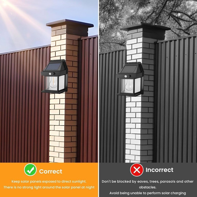 4Pack LED Solar Power Lights PIR Motion Sensor Outdoor Garden Security Wall Lamp gallery